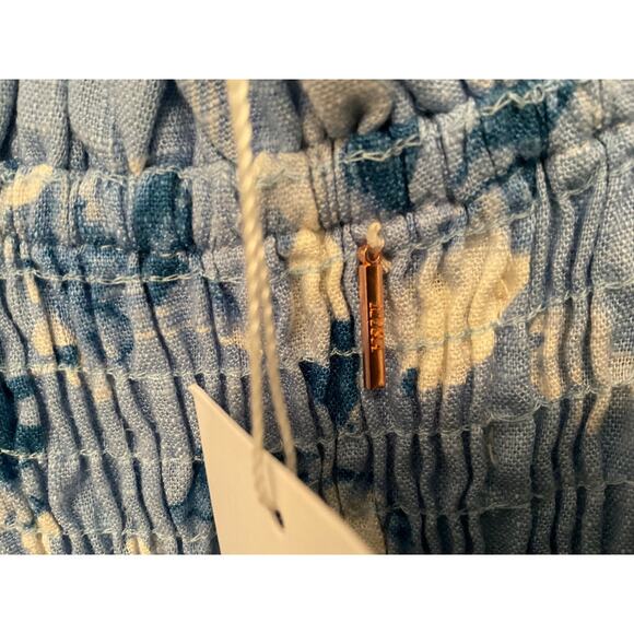 MISA LA “PRIMROSE” 100% BLUE COTTON DRESS ADJ SHOULDER TIES SZ XS MSRP $282 - Picture 4 of 12